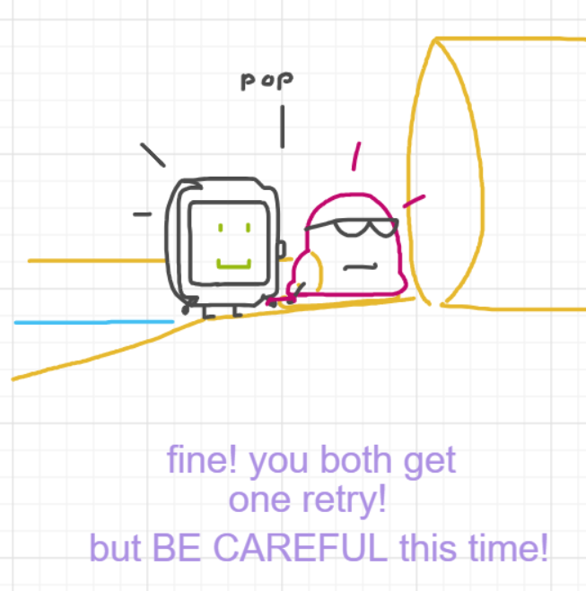 A panel from Running Duos, episode four of the Board Boards object show by Furretwalk/WalkingFurret.